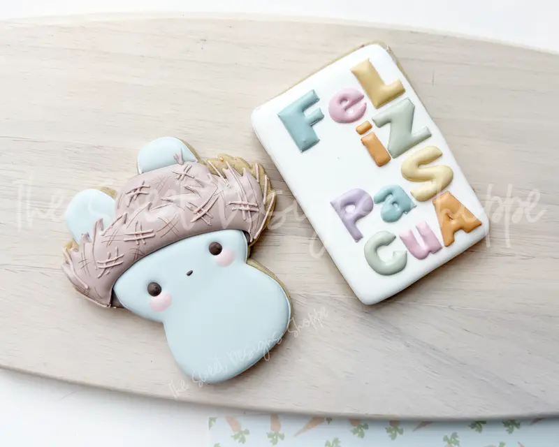 Marshmallow Bad Bunny & Simple Plaque Set - Set of 2 - Cookie Cutters