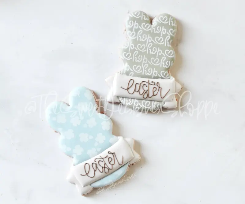 Marshmallow Bunny with Ribbon - Cookie Cutter