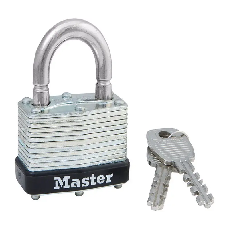 Master Lock 1-1/16 in. H x 1 in. W x 1-3/4 in. L Laminated Steel Warded Locking Padlock 1 pk Keyed Alike (Pack of 12) - Deal of The Week