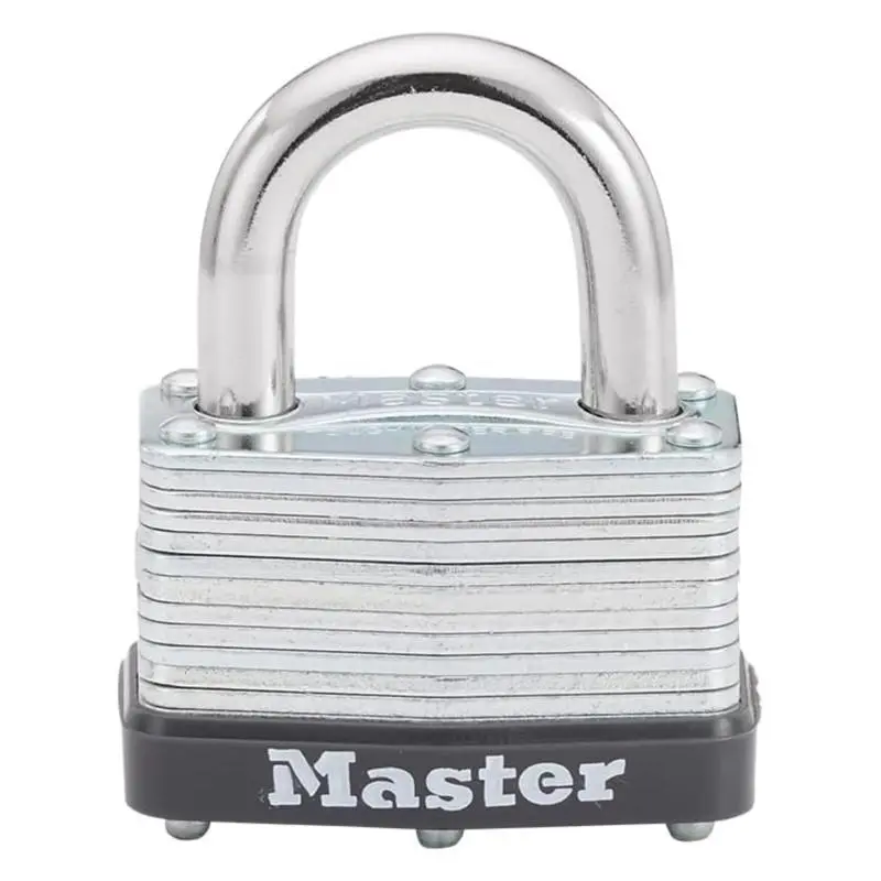 Master Lock 1-1/16 in. H x 1 in. W x 1-3/4 in. L Laminated Steel Warded Locking Padlock 1 pk Keyed Alike (Pack of 12) - Open Box