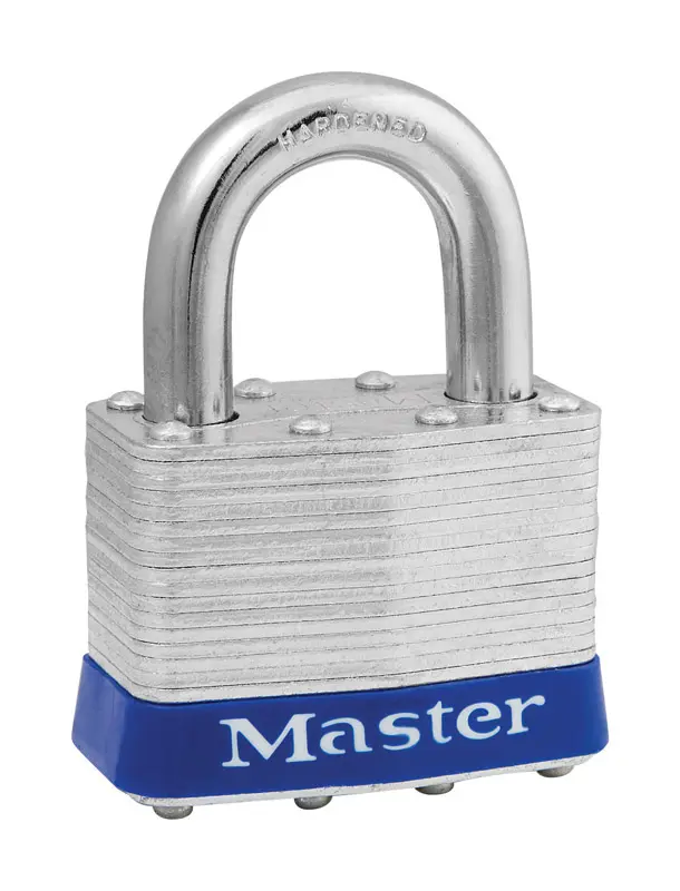 Master Lock 1-1/2 in. H X 2 in. W Steel 4-Pin Cylinder Exterior Padlock - Open Box