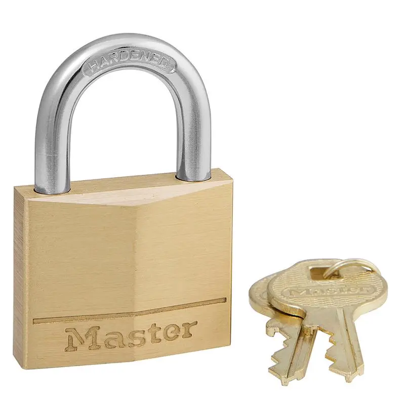 Master Lock 1-1/4 in. H X 5/16 in. W X 1-9/16 in. L Brass 4-Pin Cylinder Exterior Padlock - Open Box