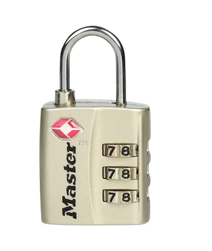 Master Lock 1-5/16 in. H X 3/8 in. W X 1-3/16 in. L Metal 3-Dial Combination Luggage Lock - Deal of The Week