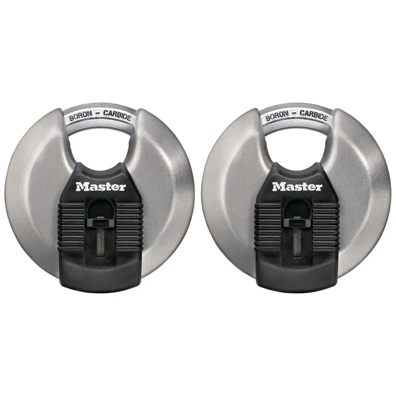 Master Lock 3-1/8 in. W Stainless Steel 4-Pin Cylinder Disk Padlock