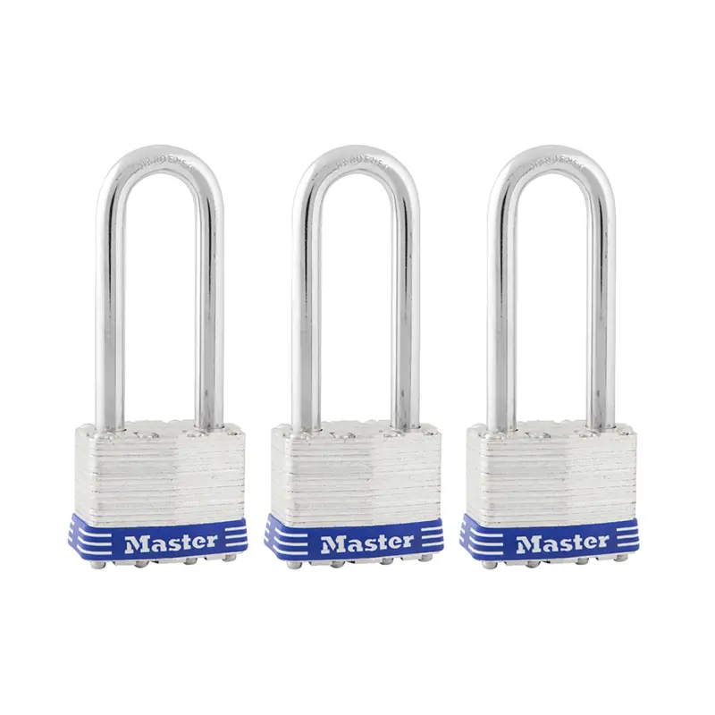 Master Lock 4-11/16 in. H X 1-3/4 in. W Laminated Steel Double Locking Exterior Padlock - Open Box