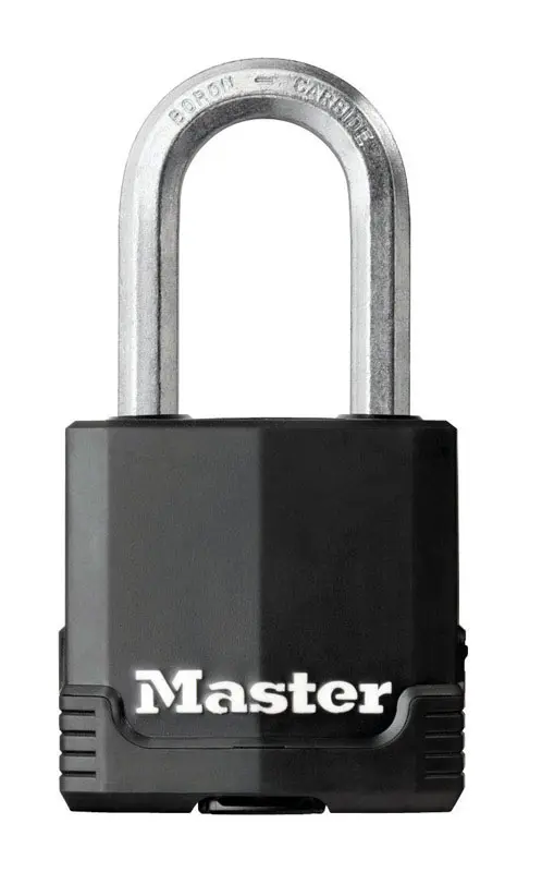 Master Lock Magnum 1-7/8 in. H X 1-3/16 in. W X 1-3/4 in. L Laminated Steel 4-Pin Cylinder Weather-R - Open Box