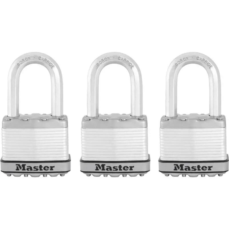 Master Lock Magnum 3.56 in. H X 2 in. W X 2 in. L Laminated Steel Dual Ball Bearing Locking Weather- - Open Box