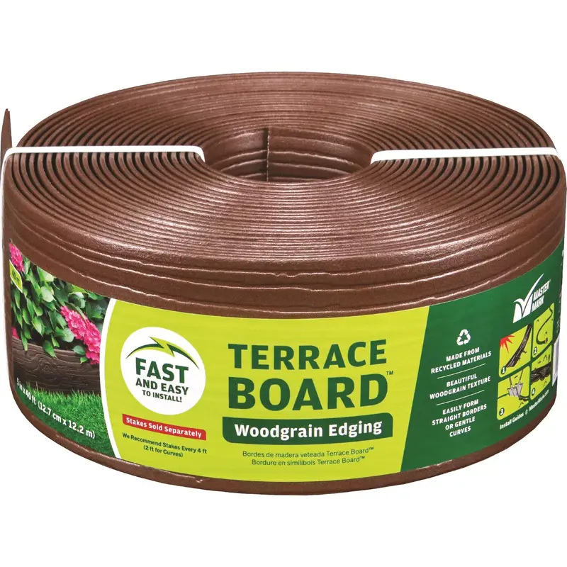 Master Mark Terrace Board 40 ft. L X 4 in. H Plastic Brown Lawn Edging - Deal of The Week