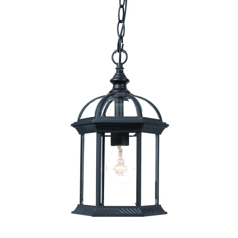 Matte Black Cage Hanging Light By Homeroots