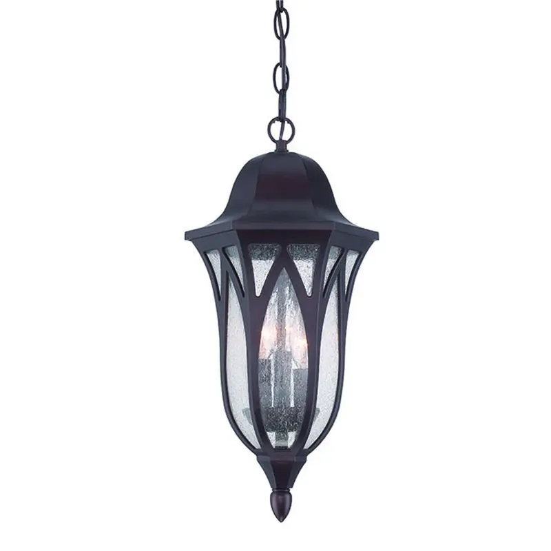 Matte Black Geometric Glass Hanging Light By Homeroots