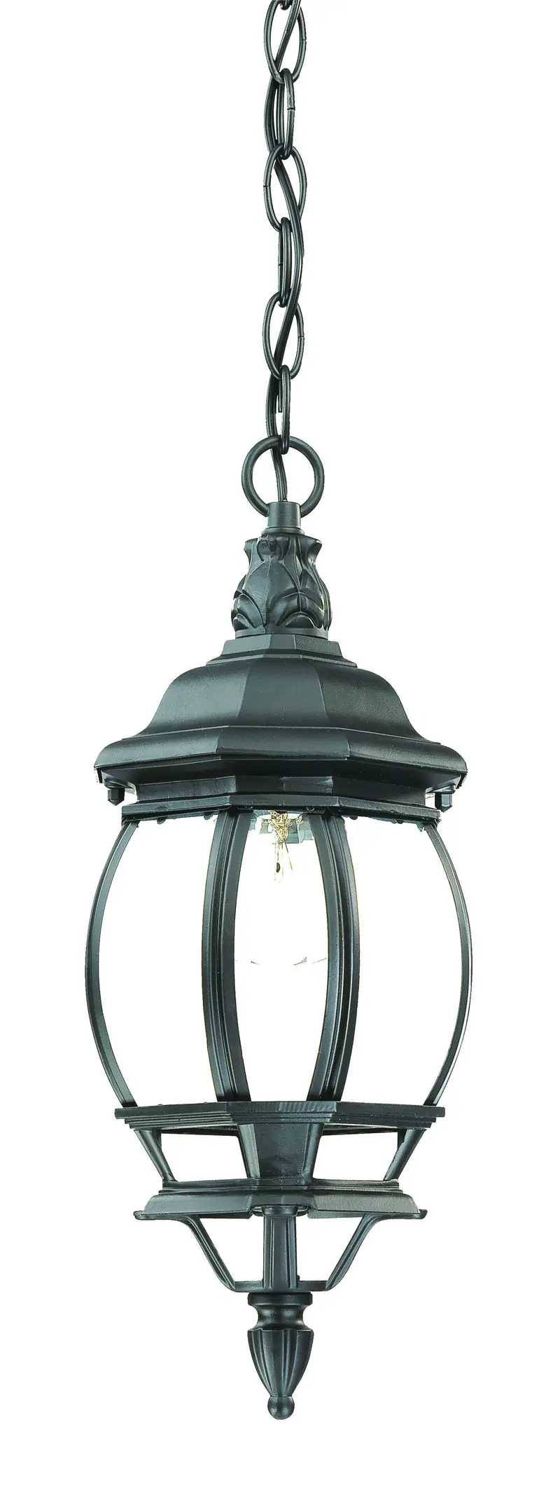 Matte Black Glass Globe Hanging Light By Homeroots