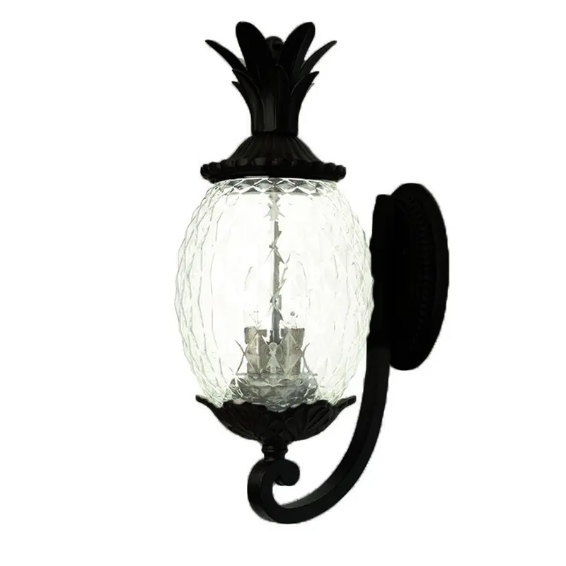 Matte Black Pineapple Wall Light By Homeroots