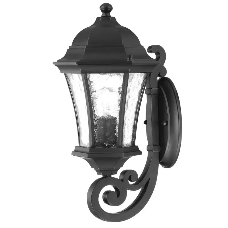 Matte Black Tapered Lantern Wall Light By Homeroots