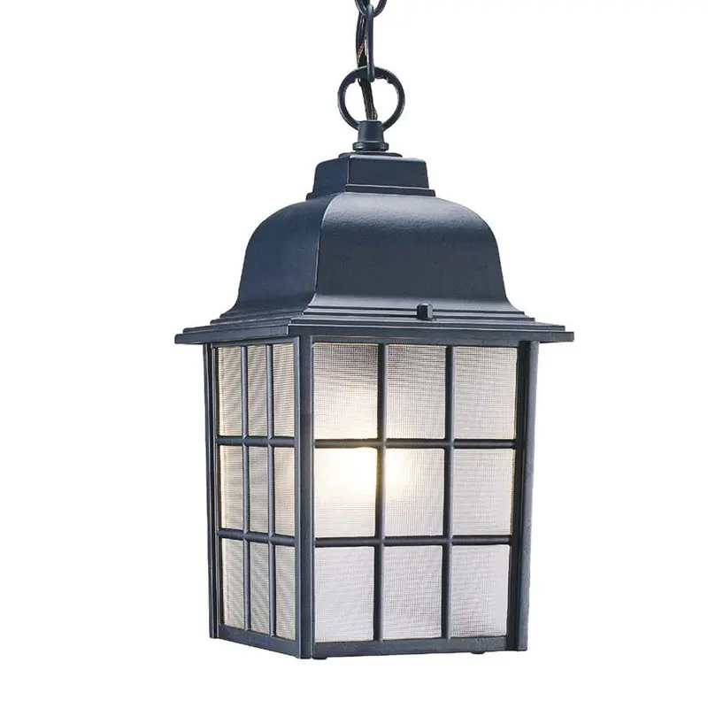 Matte Black Window Pane Lantern Hanging Light By Homeroots