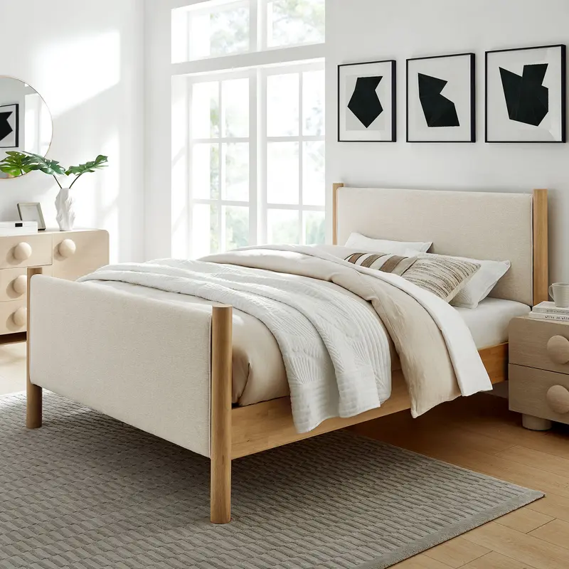 Maven King Size Fabric Upholstered Platform Bed by Modway