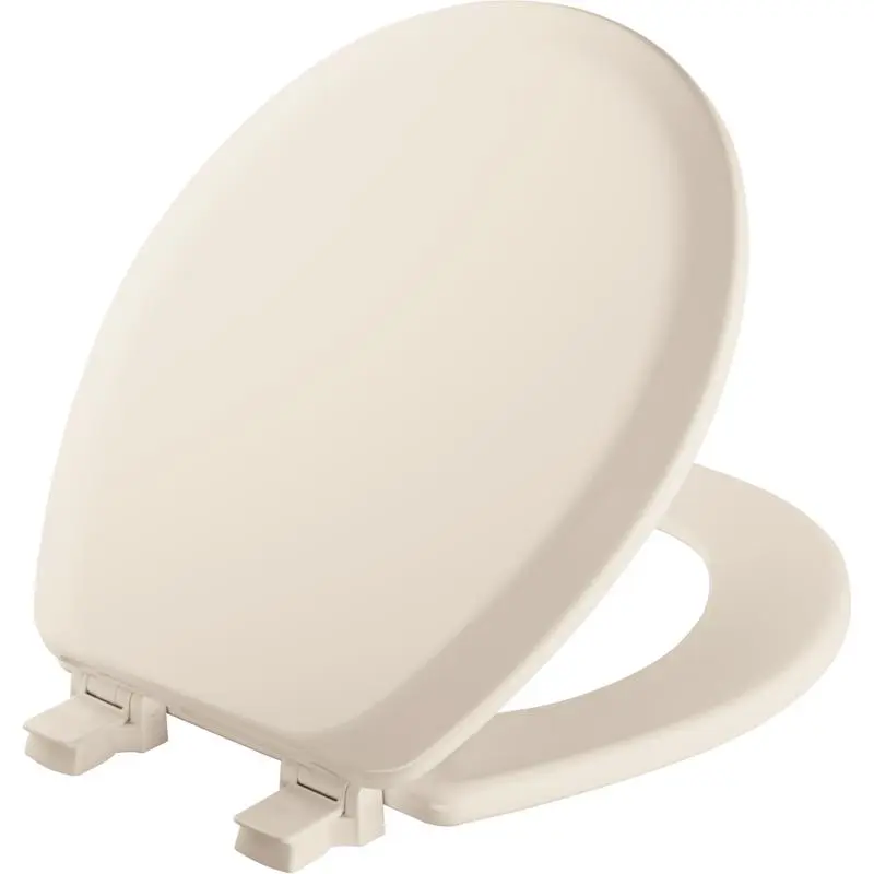 Mayfair by Bemis Cameron Round Biscuit Enameled Wood Toilet Seat