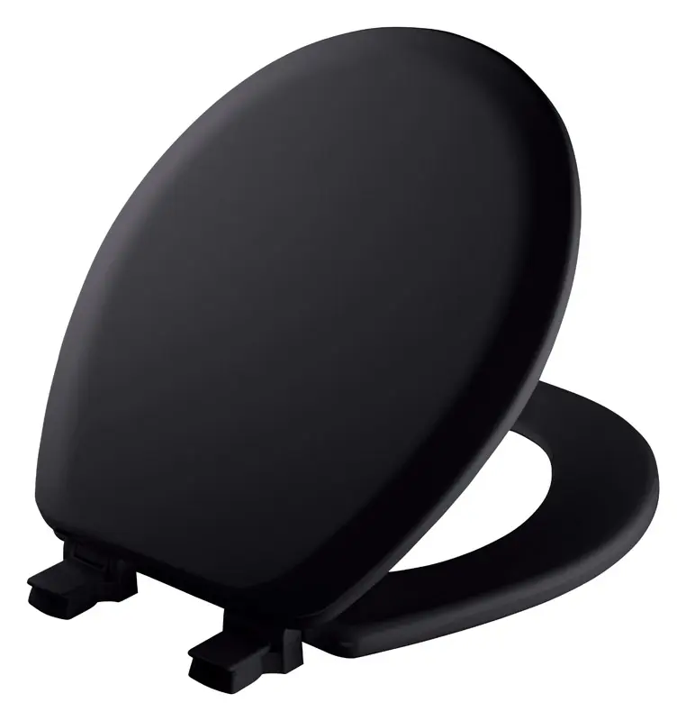 Mayfair by Bemis Cameron Round Black Enameled Wood Toilet Seat - Deal of The Week