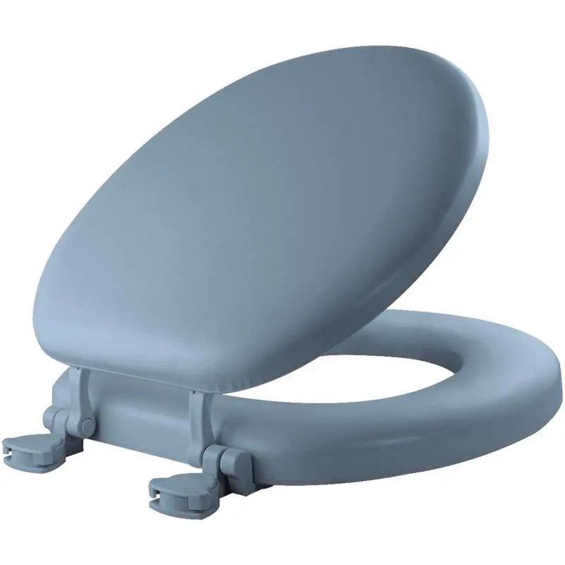 Mayfair by Bemis Eden Round Sky Blue Soft Toilet Seat - Open Box