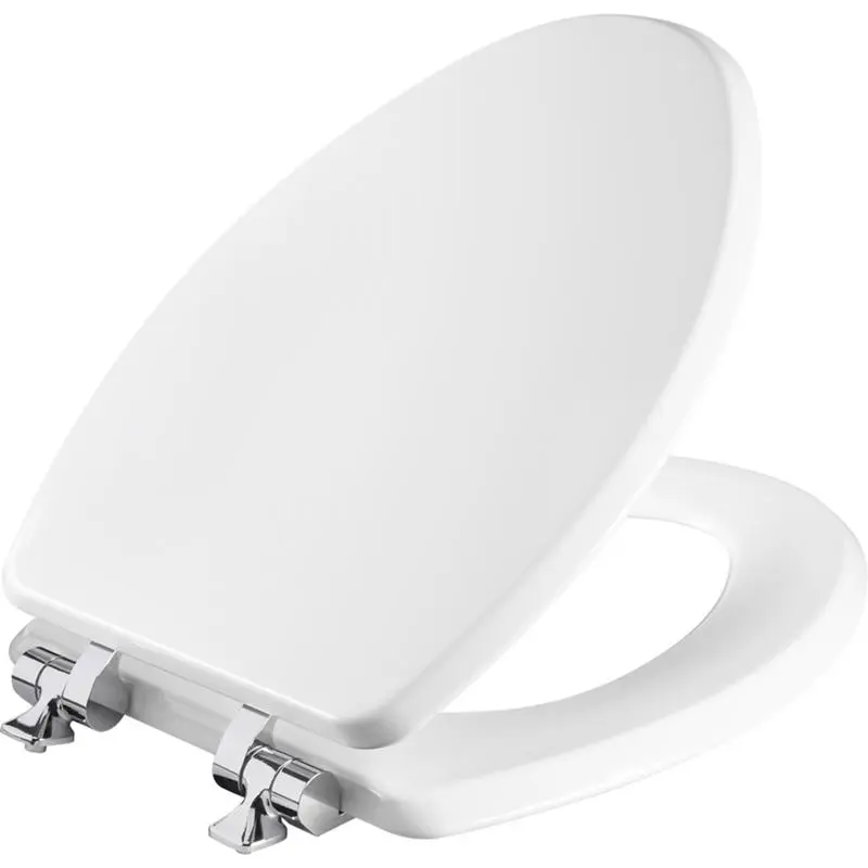 Mayfair Slow Close Elongated White Molded Wood Toilet Seat - Deal of The Week