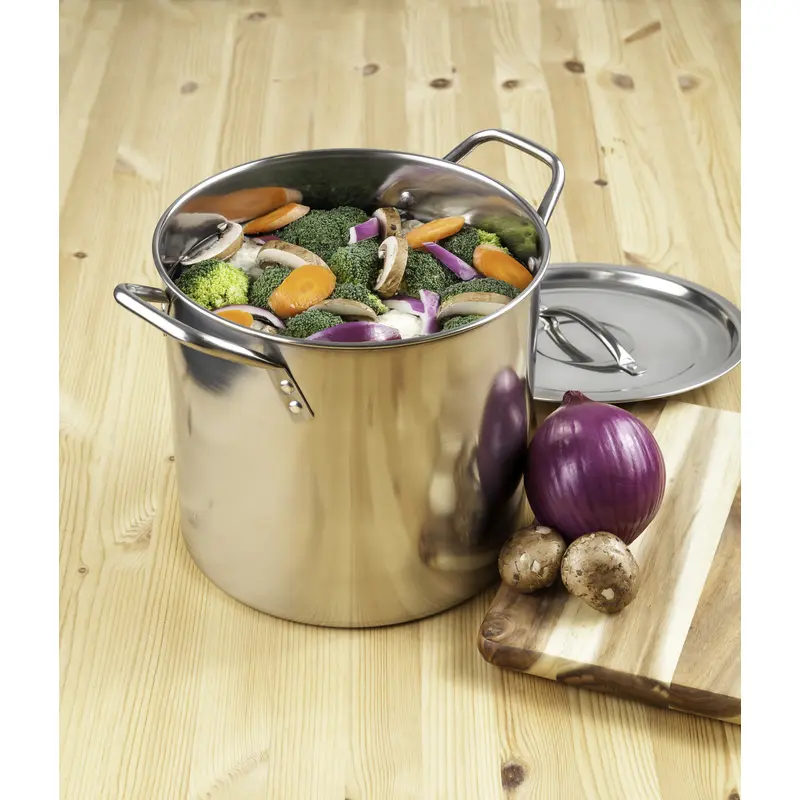 McSunley Stainless Steel Stock Pot 11 in. 16 qt Silver - Deal of The Week