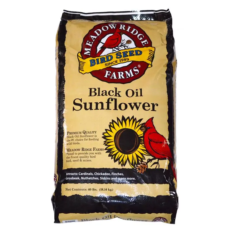 Meadows Ridge Farms All Wild Birds Black Oil Sunflower Seed Bird Seed 40 lb - Deal of The Week
