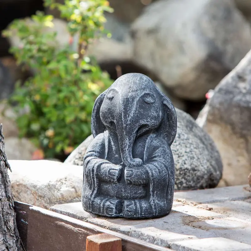 Meditating Elephant Set of 4 By Garden Age Supply