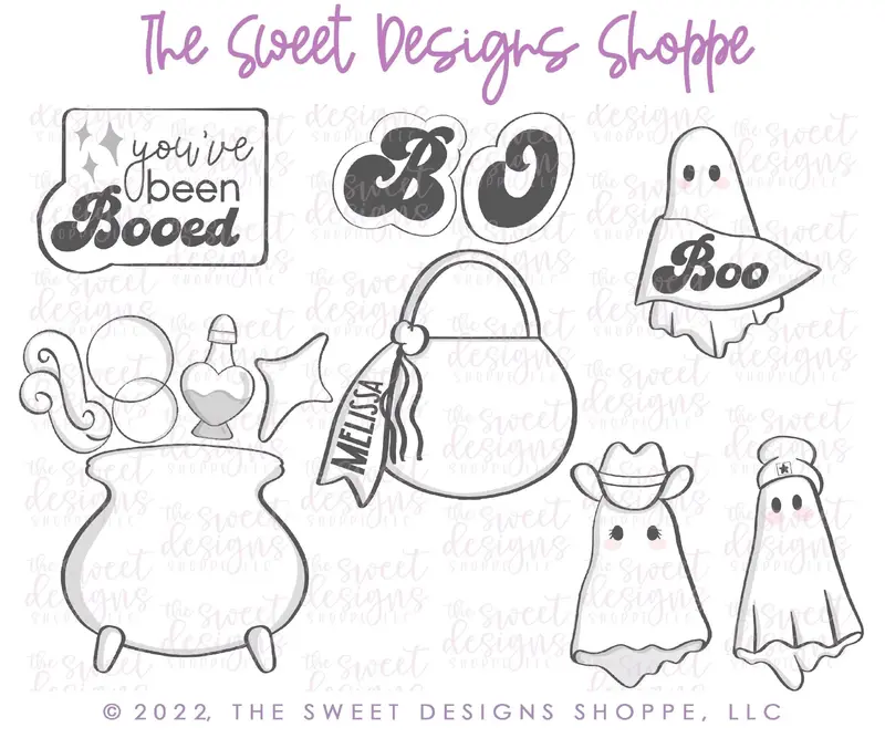 Melissa's Halloween Set - Cookie Cutters - Set of 13 ( 12 cutters and 1 Stencil)