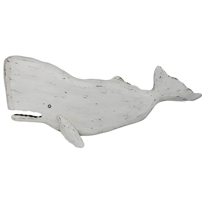 Melville Sperm Whale, Wood, White By HomArt