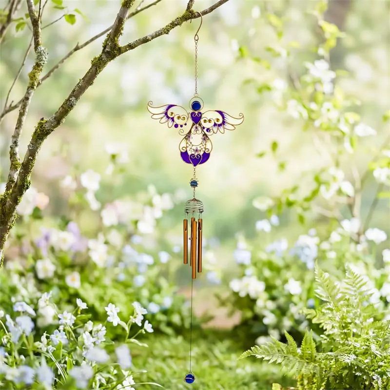 Memorial Wind Chime, Metal, Angel