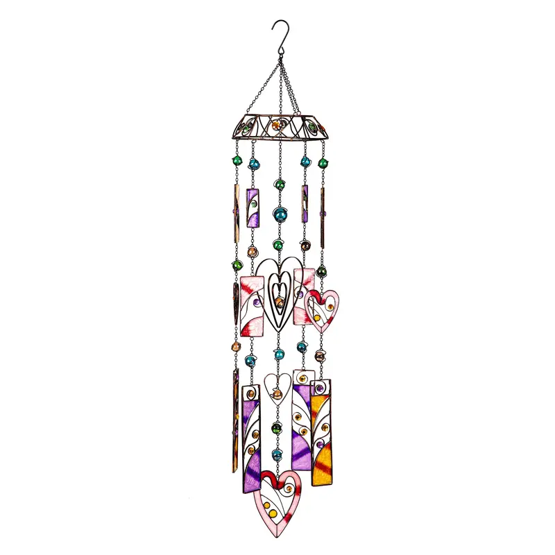 Memorial Wind Chime, Metal Wind Chime, Heart & Shapes