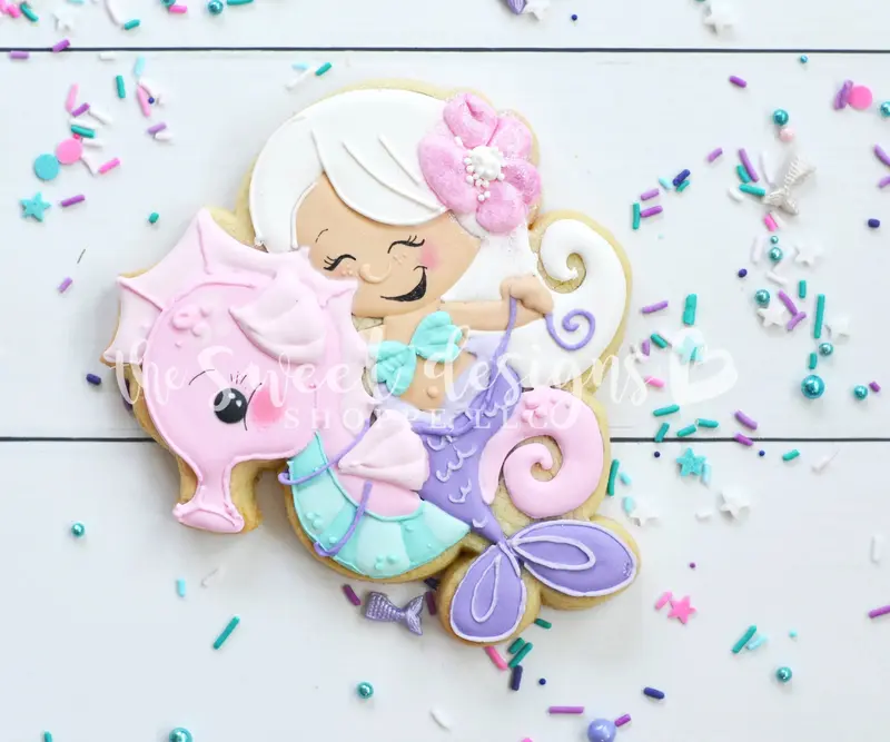 Mermaid in Seahorse - Cookie Cutter