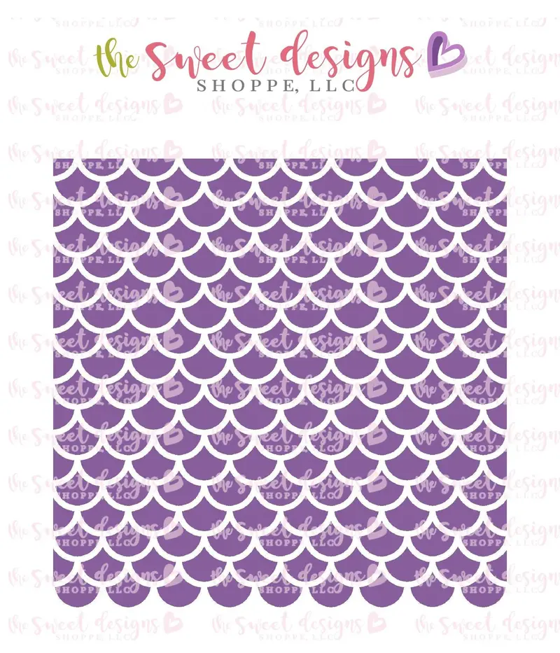 Mermaid Scale Pattern - Stencil