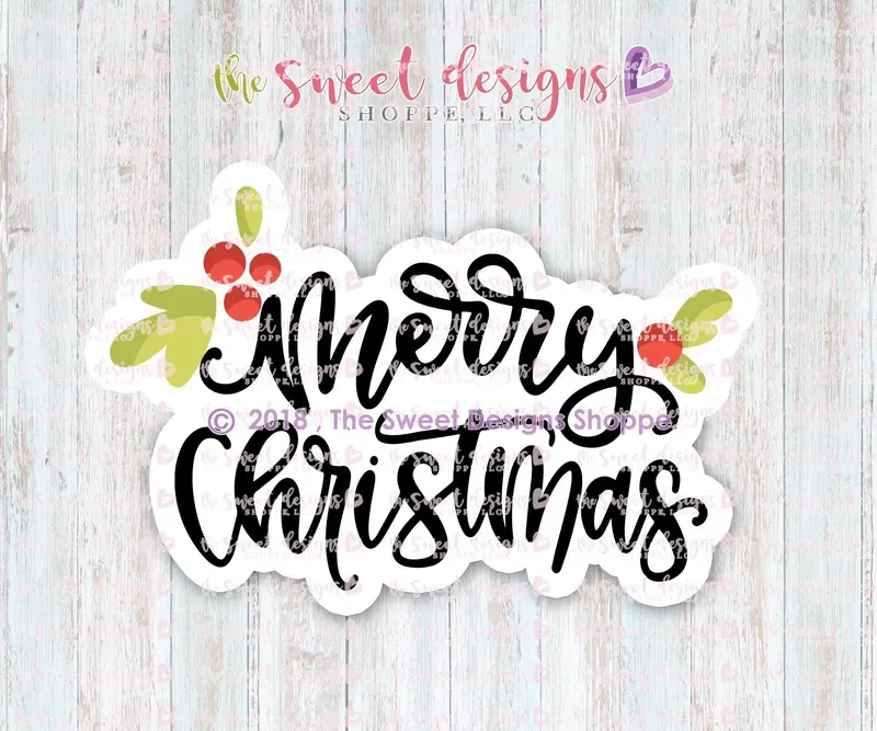 Merry Christmas - Bundle (Cookie Cutter & Stencil)
