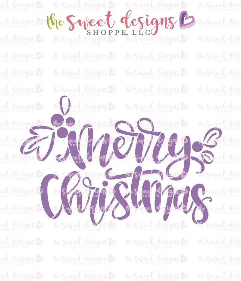 Merry Christmas Handlettering Stencil
