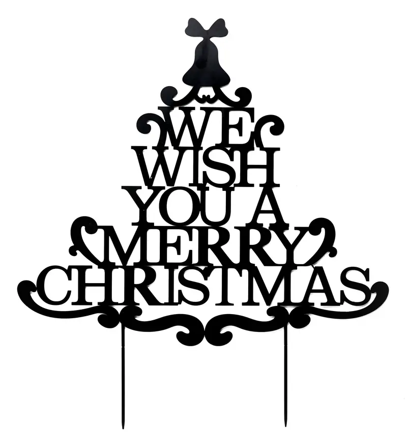 Merry Christmas Wishes Tree Metal Garden Stake,54907