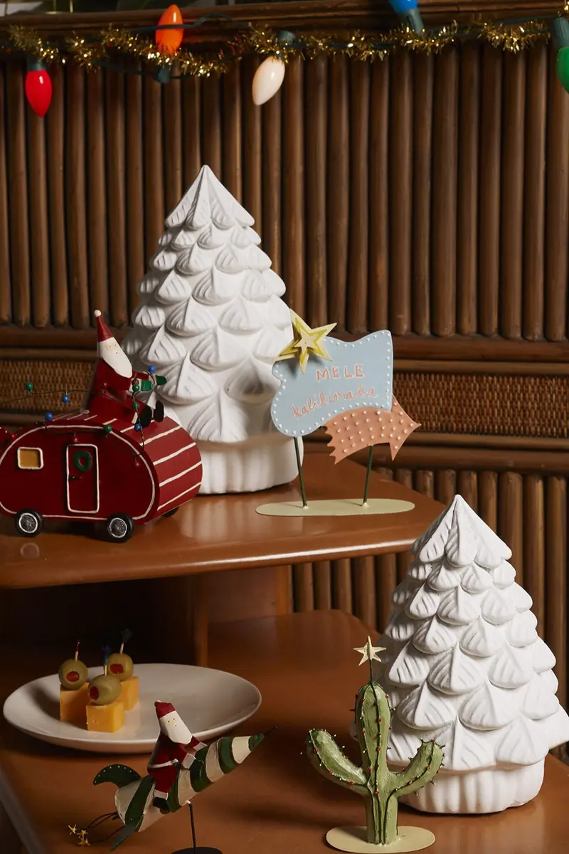 Merry Little Xmas Tree Set of 2 By Accent Decor
