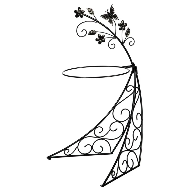 Metal Bird Bath Stand, Butterfly,47m1914
