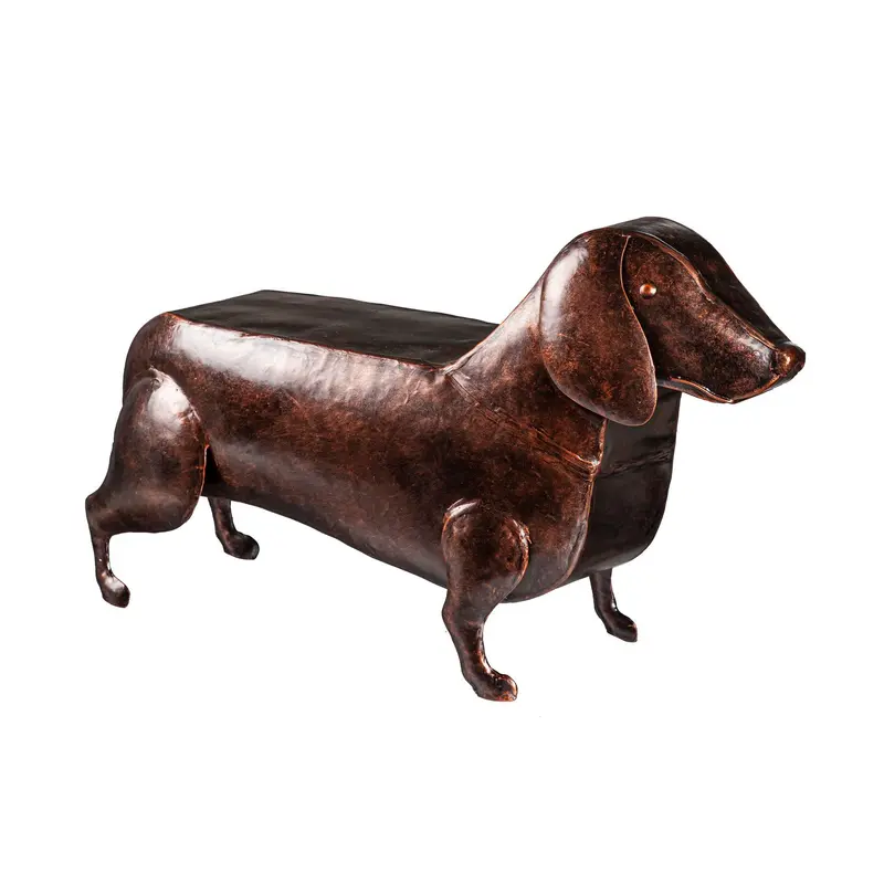 Metal Dacshund Foot Stool,47m3782