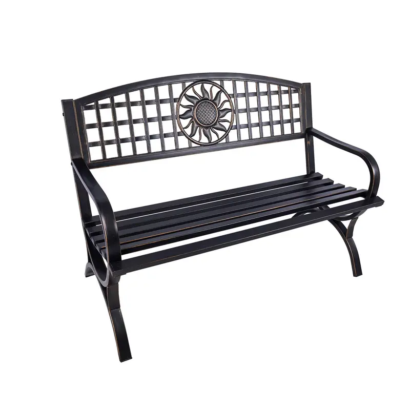 Metal Garden Bench, Sun