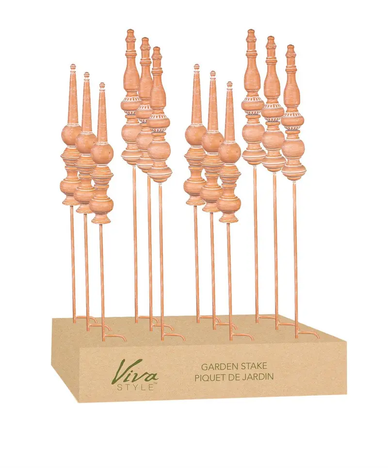 Metal Garden Stake, Terracotta, In CDU