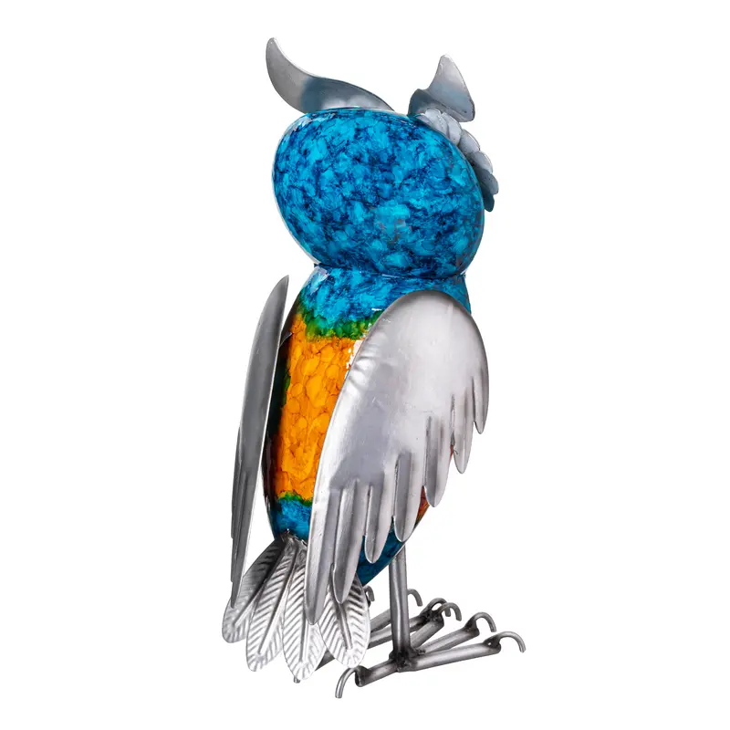 Metal Gradient Owl Garden Statue, 15"H