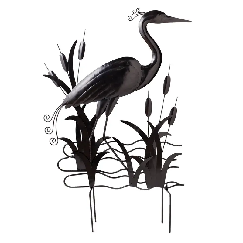 Metal Heron Garden Stake,47m3254