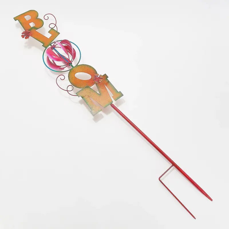 Metal kinetic stake, Bloom, 5.71"x8.66"x48.82"inches