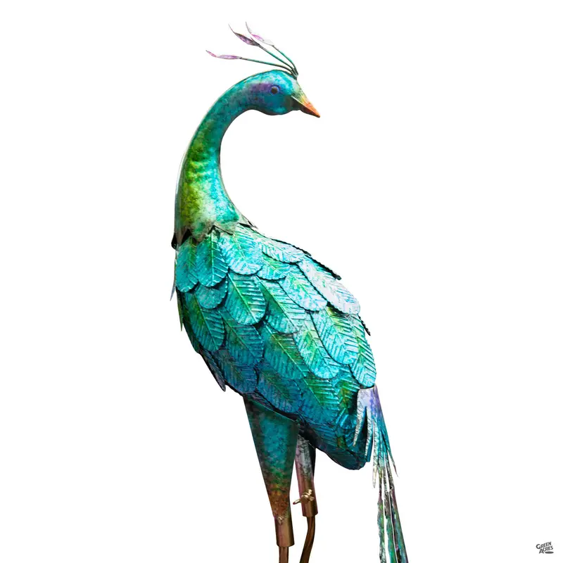 Metal Peacock Statue