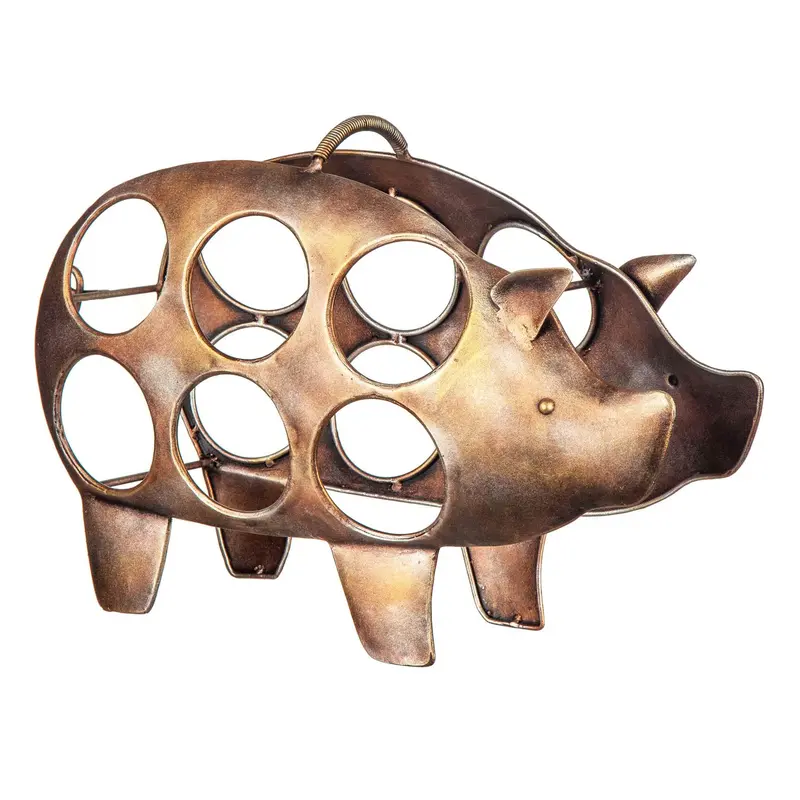 Metal Pig Wine Holder,8whm047