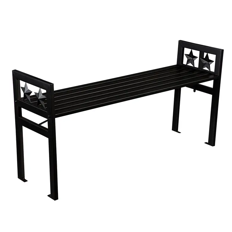 Metal Star Backless Bench
