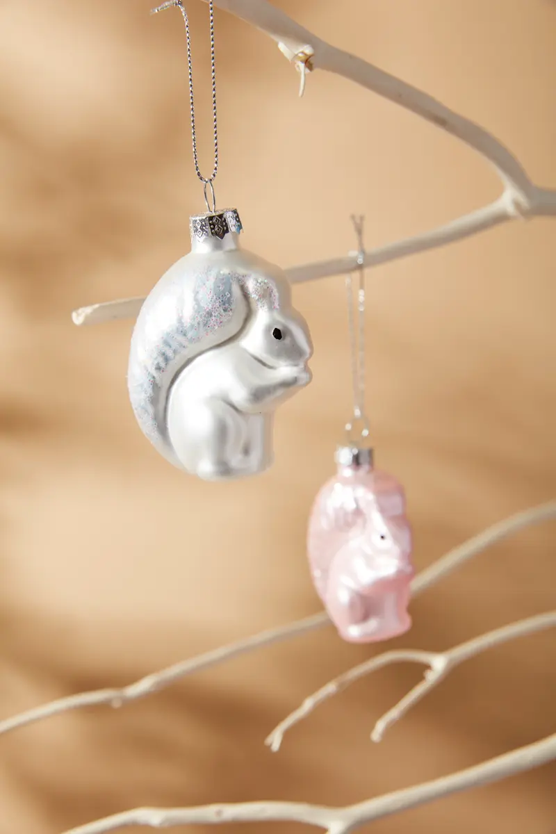 Metallic Squirrel Ornament Set of 8 By Accent Decor