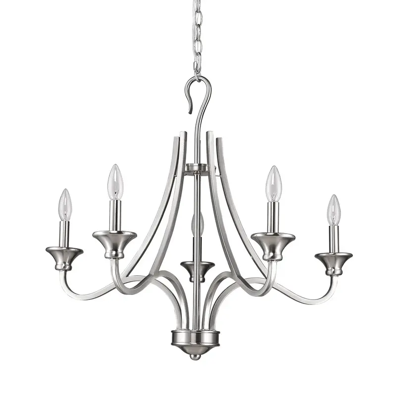 Michelle 5-Light Satin Nickel Chandelier By Homeroots
