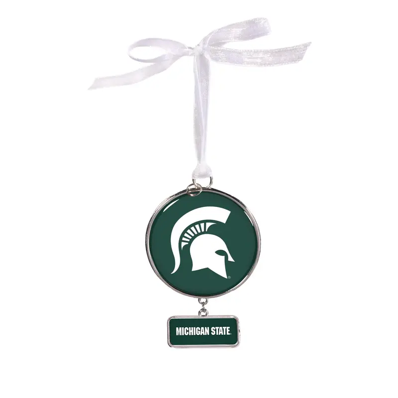 Michigan State University Shaped Metal Ornament