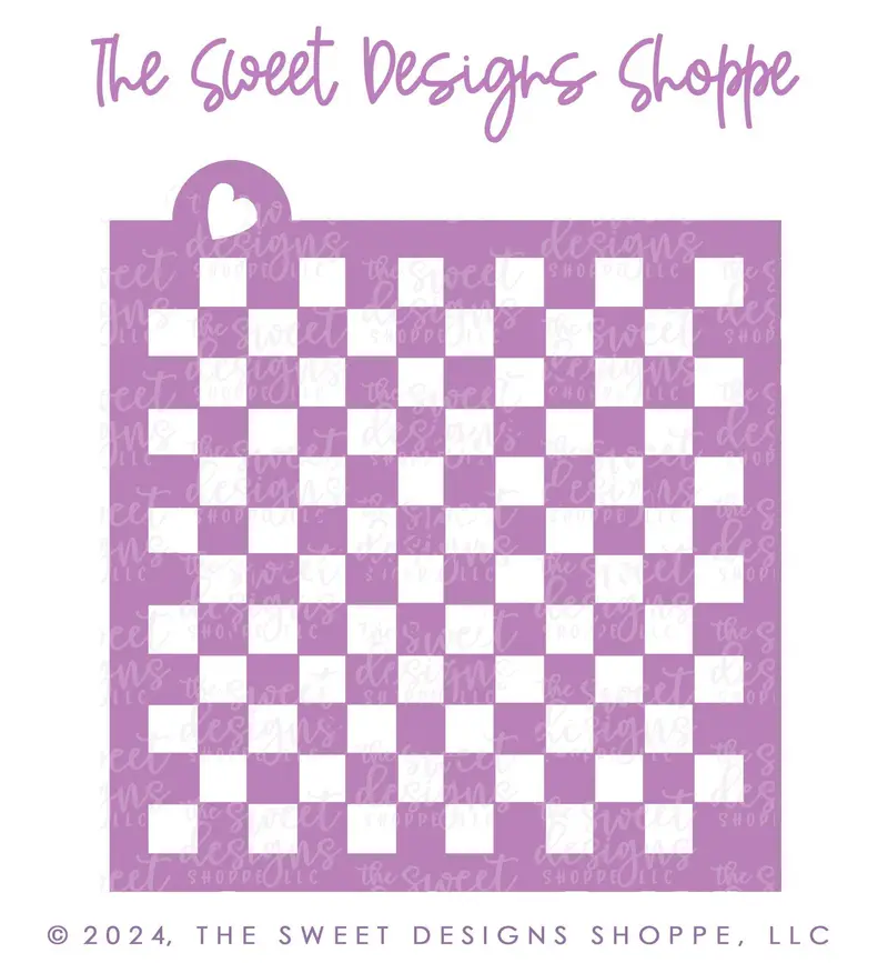 Mid Size Checkers - Stencil